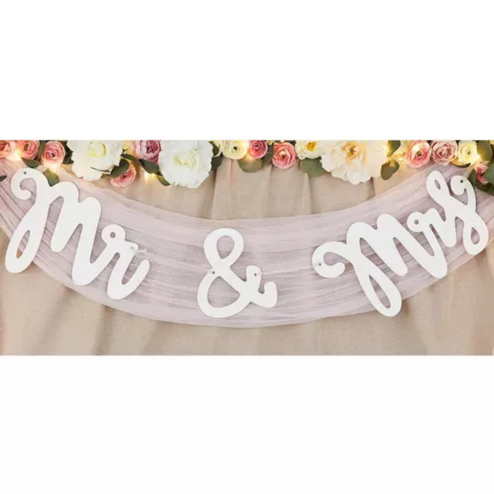 Studio His & Hers 'Mr & Mrs' Hanging Banner Sign